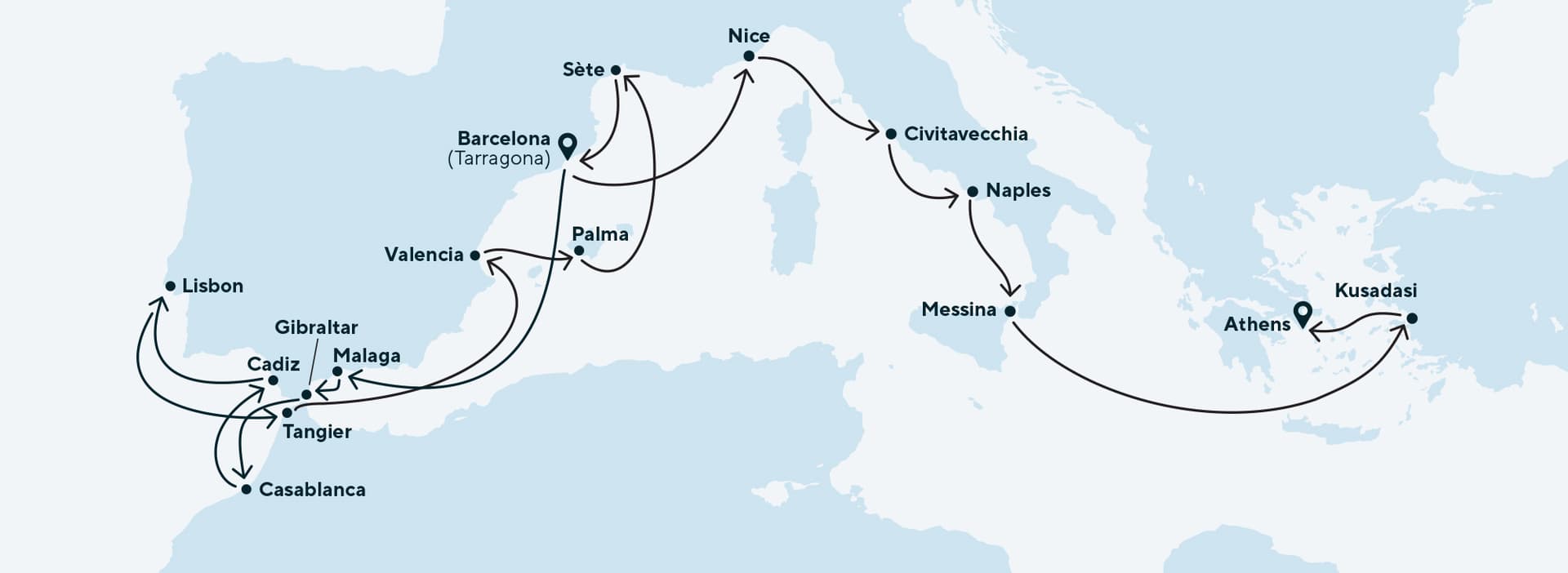 22 nights Mediterranean cruise on Celestyal Discovery 
from TAR to PIR 
