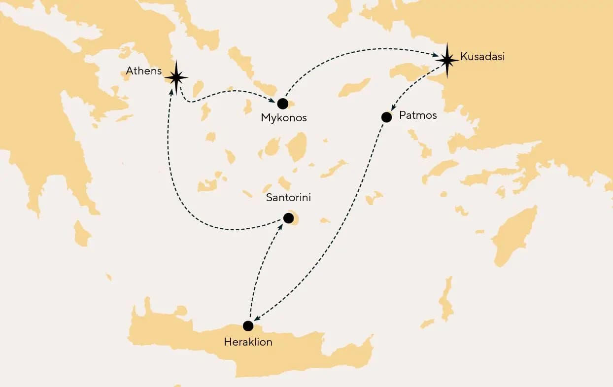 3 nights Mediterranean cruise on Celestyal Discovery 
from Lavrion, Athens 