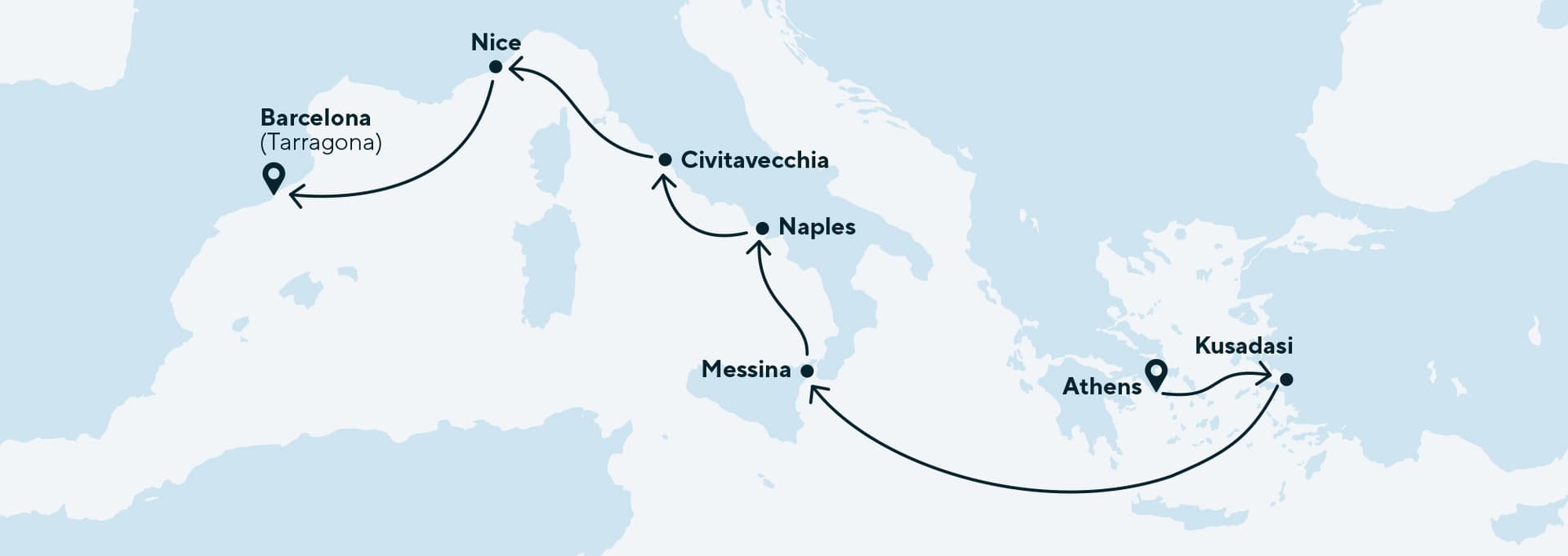 8 nights Mediterranean cruise on Celestyal Discovery 
from PIR to TAR 