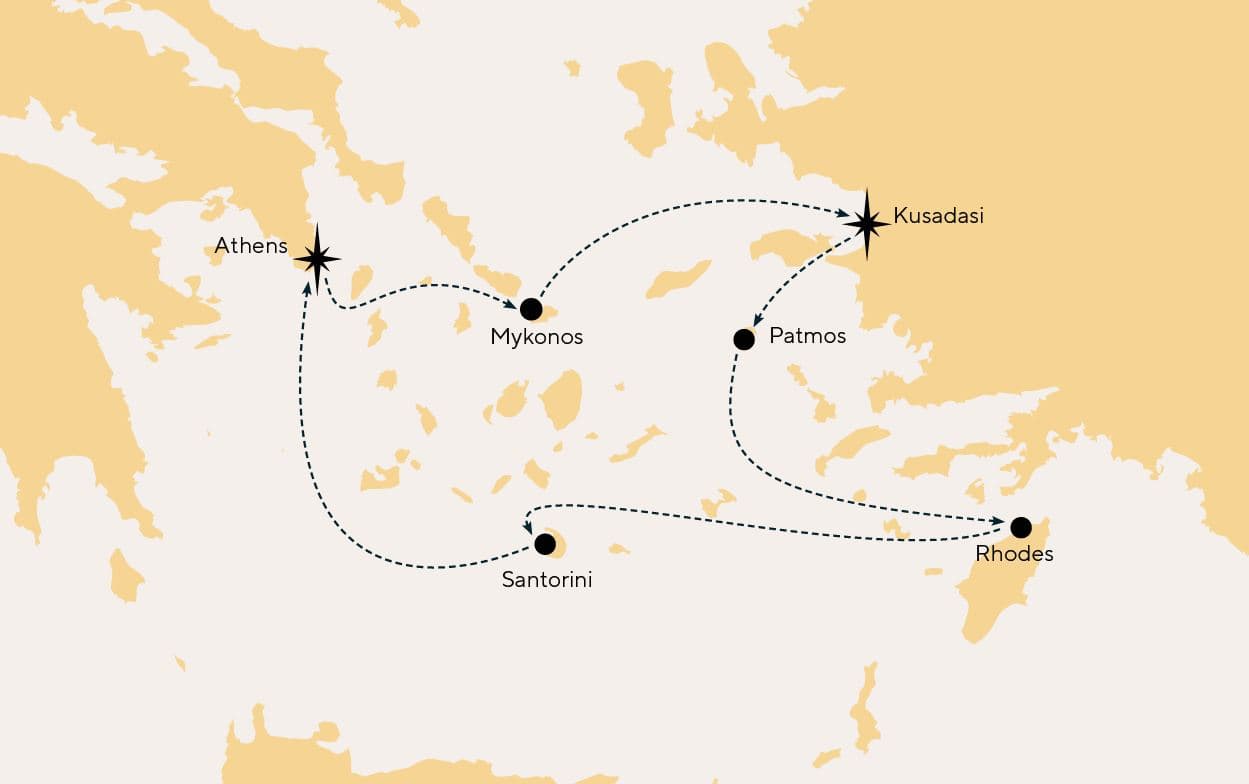 4 nights Mediterranean cruise on Celestyal Discovery 
from Lavrion, Athens to PIR 