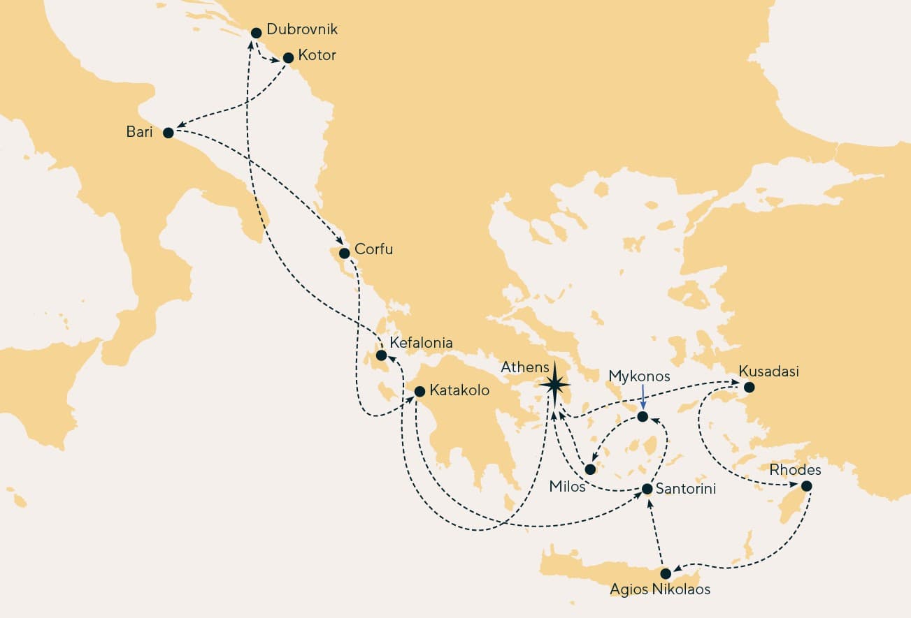 14 nights Mediterranean cruise on Celestyal Journey 
from PIR 