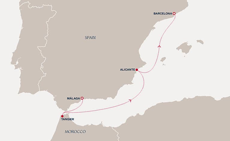 4 nights Mediterranean cruise on EXPLORA II 
from 🇪🇸 Málaga to 🇪🇸 Barcelona 