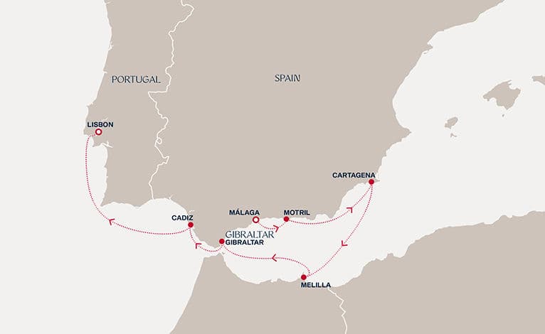 7 nights Mediterranean cruise on EXPLORA V 
from 🇪🇸 Málaga to 🇵🇹 Lisbon 