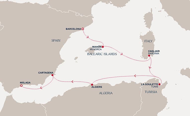 7 nights Mediterranean cruise on EXPLORA I 
from 🇪🇸 Barcelona to 🇪🇸 Málaga 
