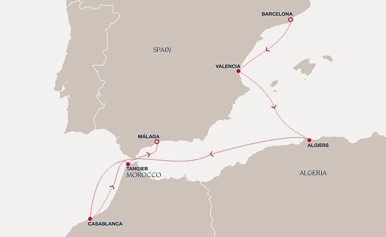 7 nights Mediterranean cruise on EXPLORA V 
from 🇪🇸 Barcelona to 🇪🇸 Málaga 