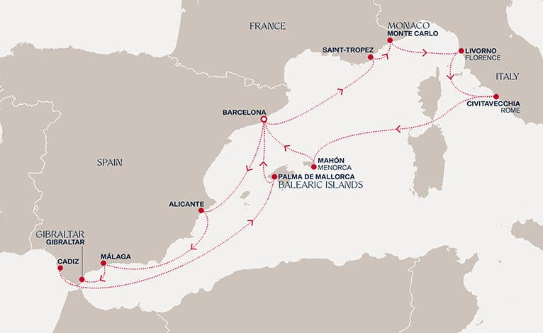 14 nights Mediterranean cruise on EXPLORA II 
from 🇪🇸 Barcelona 