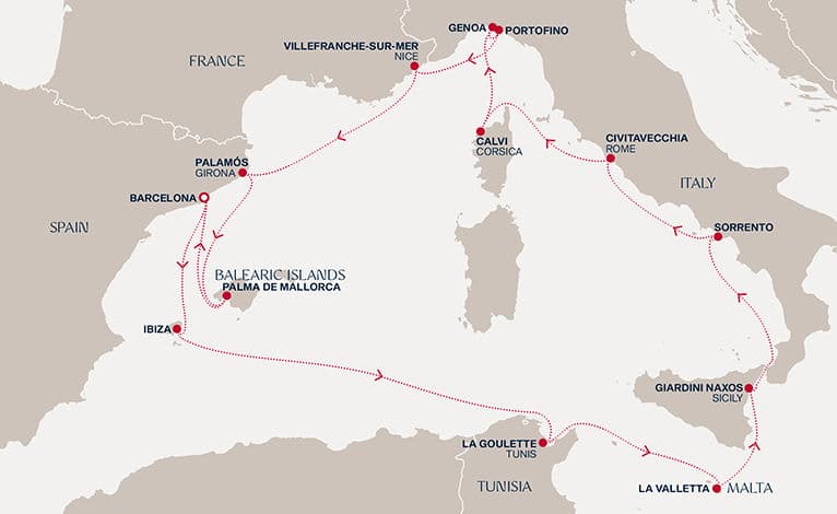 14 nights Mediterranean cruise on EXPLORA II 
from 🇪🇸 Barcelona 