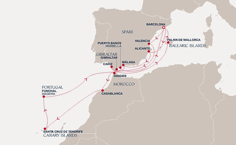 18 nights Mediterranean cruise on EXPLORA II 
from 🇪🇸 Barcelona 