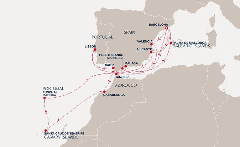 20 nights Mediterranean cruise on EXPLORA II 
from 🇪🇸 Barcelona 
