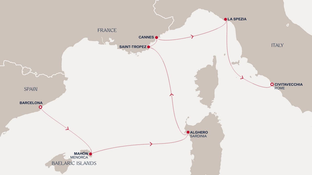 7 nights Mediterranean cruise on EXPLORA I 
from 🇪🇸 Barcelona to 🇮🇹 Civitavecchia 