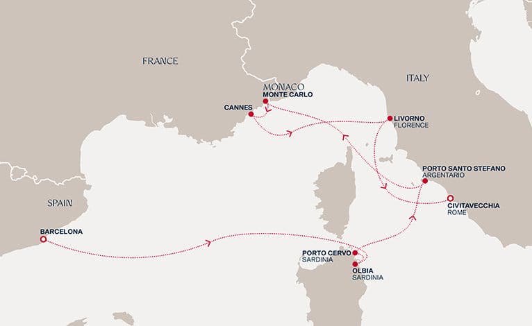7 nights Mediterranean cruise on EXPLORA II 
from 🇪🇸 Barcelona to 🇮🇹 Civitavecchia 