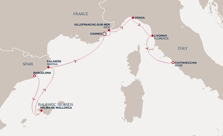 7 nights Mediterranean cruise on EXPLORA II 
from 🇪🇸 Barcelona to 🇮🇹 Civitavecchia 
