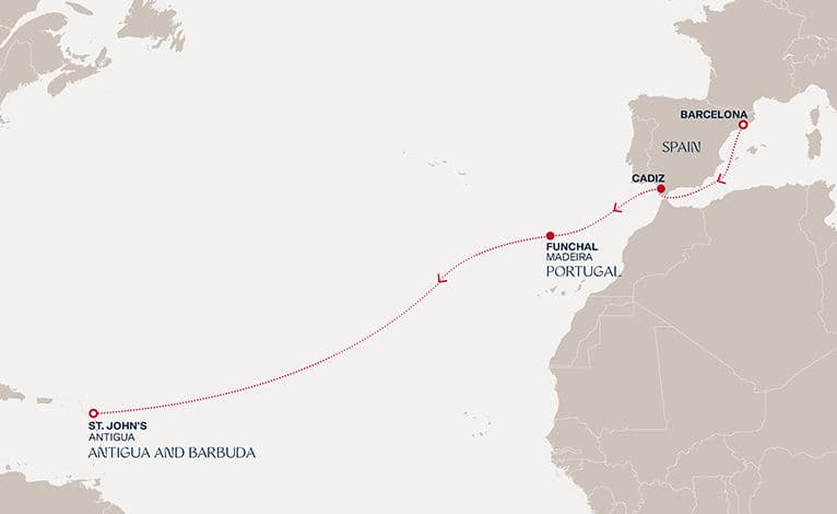 11 nights Mediterranean cruise on EXPLORA I 
from 🇪🇸 Barcelona to 🇦🇬 Antigua 