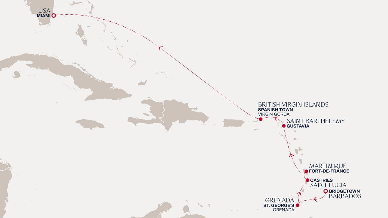 8 nights Caribbean cruise on EXPLORA III 
from 🇧🇧 Bridgetown to 🇺🇸 Miami 