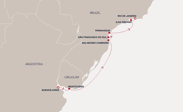 8 nights South American cruise on EXPLORA I 
from 🇦🇷 Buenos Aires to 🇧🇷 Rio de Janeiro 