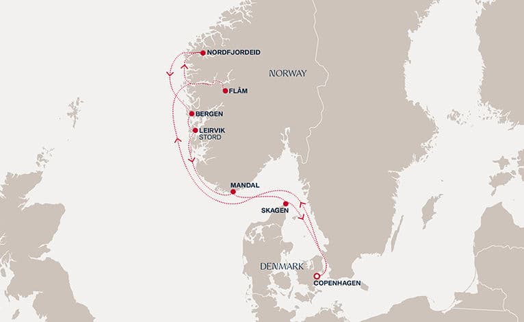 8 nights North European cruise on EXPLORA V 
from 🇩🇰 Copenhagen 