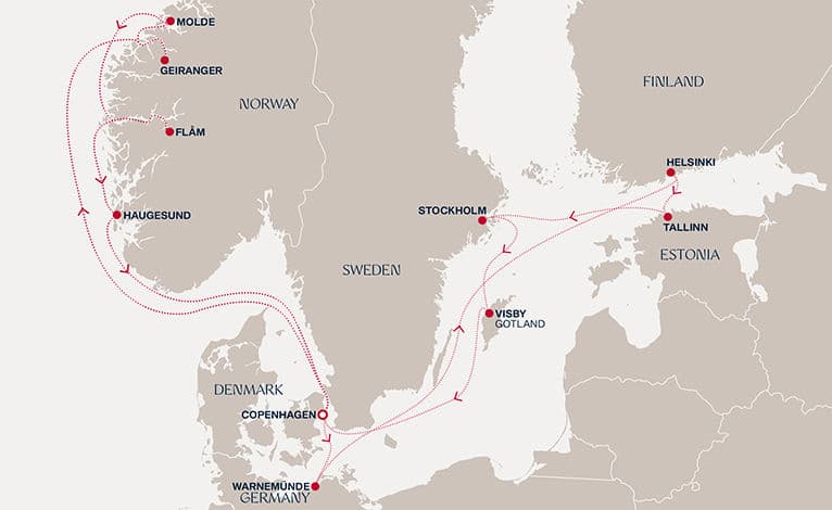 14 nights North European cruise on EXPLORA IV 
from 🇩🇰 Copenhagen 