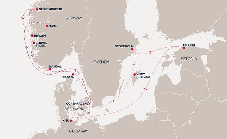 15 nights North European cruise on EXPLORA V 
from 🇩🇰 Copenhagen 