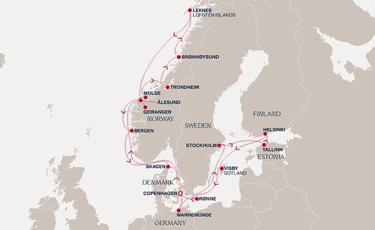 21 nights North European cruise on EXPLORA IV 
from 🇩🇰 Copenhagen 