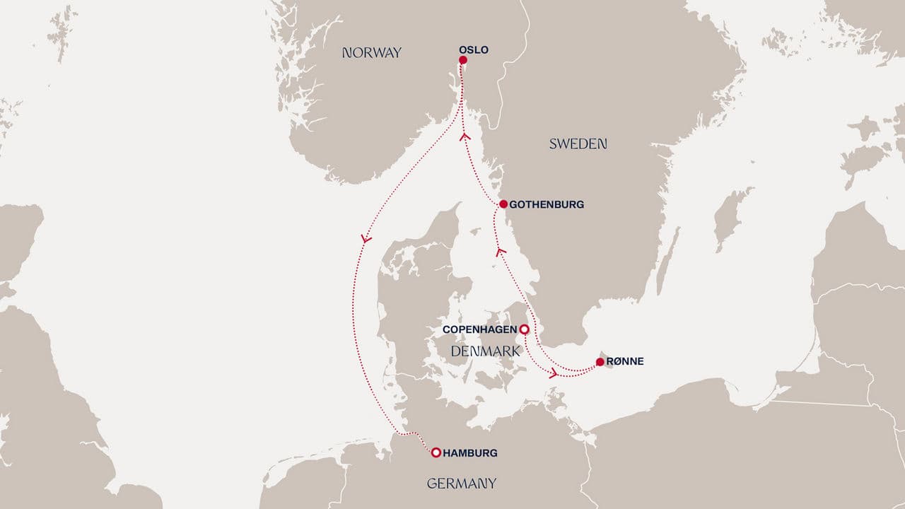 5 nights North European cruise on EXPLORA IV 
from 🇩🇰 Copenhagen to 🇩🇪 Hamburg 