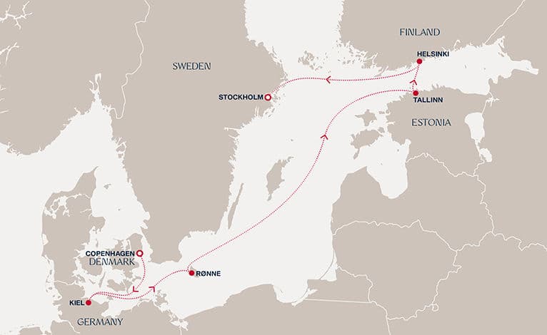 7 nights North European cruise on EXPLORA V 
from 🇩🇰 Copenhagen to 🇸🇪 Stockholm 