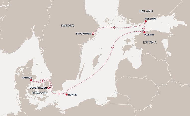 7 nights North European cruise on EXPLORA V 
from 🇩🇰 Copenhagen to 🇸🇪 Stockholm 