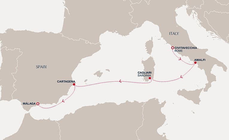 6 nights Mediterranean cruise on EXPLORA II 
from 🇮🇹 Civitavecchia to 🇪🇸 Málaga 