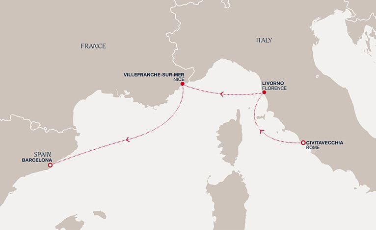 4 nights Mediterranean cruise on EXPLORA II 
from 🇮🇹 Civitavecchia to 🇪🇸 Barcelona 