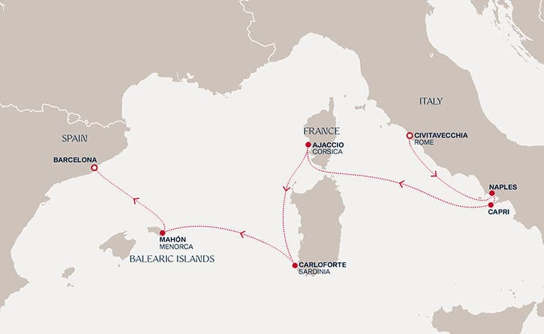 6 nights Mediterranean cruise on EXPLORA II 
from 🇮🇹 Civitavecchia to 🇪🇸 Barcelona 
