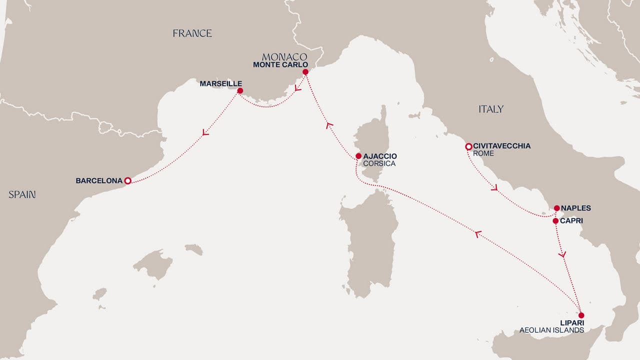 7 nights Mediterranean cruise on EXPLORA I 
from 🇮🇹 Civitavecchia to 🇪🇸 Barcelona 