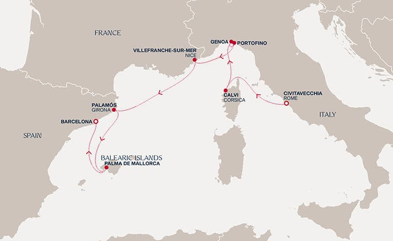 7 nights Mediterranean cruise on EXPLORA II 
from 🇮🇹 Civitavecchia to 🇪🇸 Barcelona 