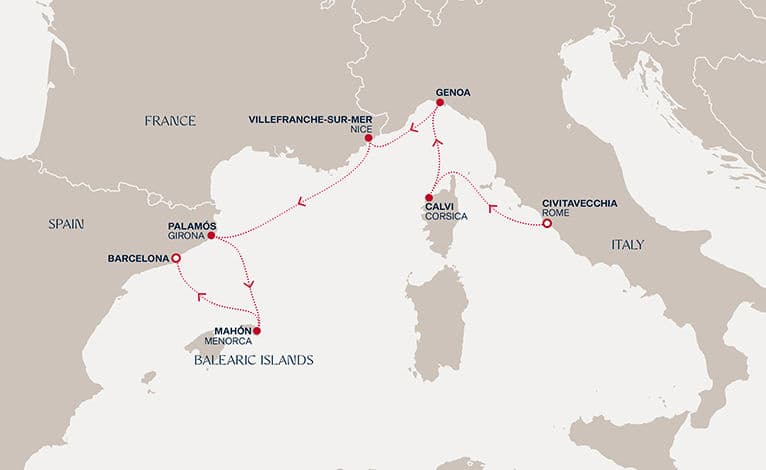 7 nights Mediterranean cruise on EXPLORA II 
from 🇮🇹 Civitavecchia to 🇪🇸 Barcelona 