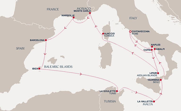 14 nights Mediterranean cruise on EXPLORA I 
from 🇮🇹 Civitavecchia 