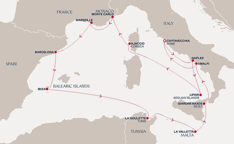 14 nights Mediterranean cruise on EXPLORA I 
from 🇮🇹 Civitavecchia 
