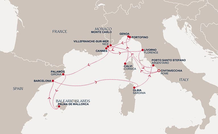 14 nights Mediterranean cruise on EXPLORA II 
from 🇮🇹 Civitavecchia 