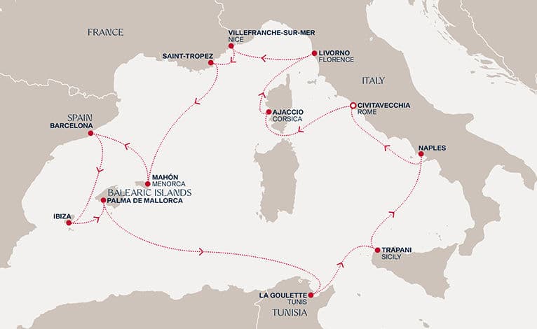 14 nights Mediterranean cruise on EXPLORA VI 
from 🇮🇹 Civitavecchia 