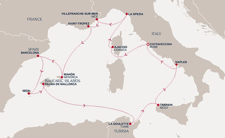 14 nights Mediterranean cruise on EXPLORA VI 
from 🇮🇹 Civitavecchia 