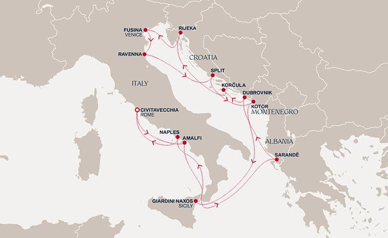 14 nights Mediterranean cruise on EXPLORA VI 
from 🇮🇹 Civitavecchia 