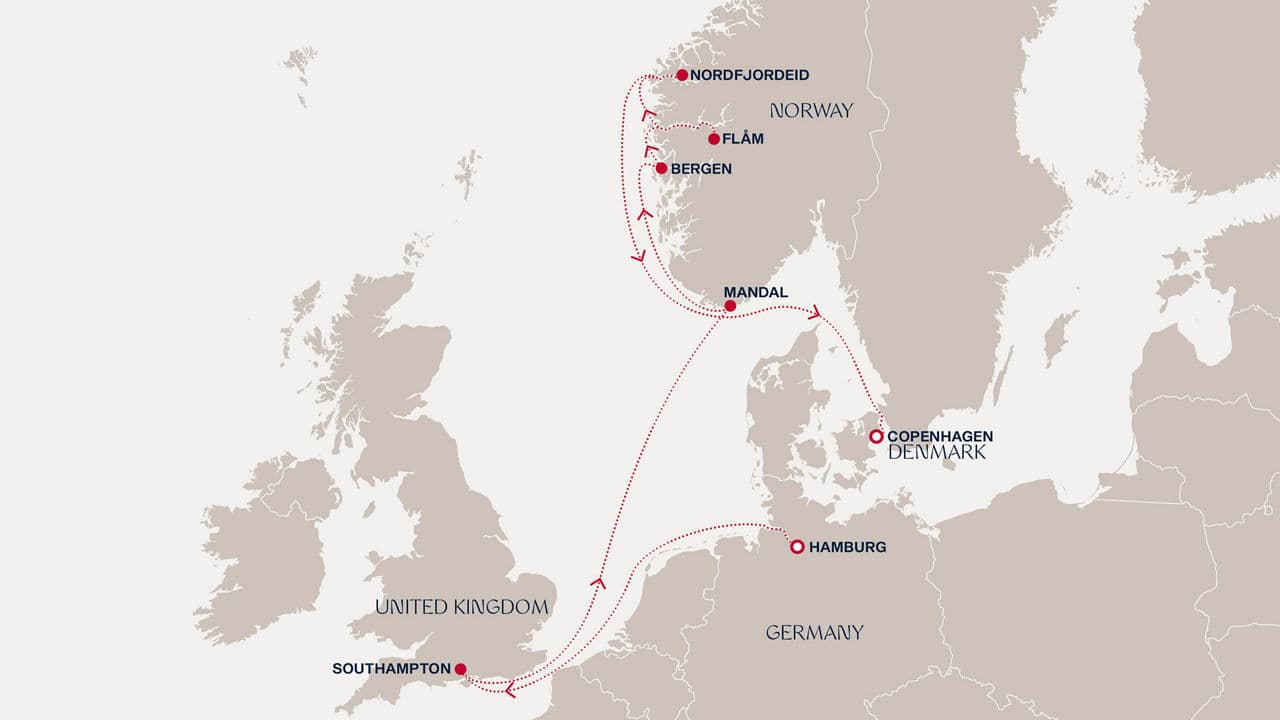 9 nights North European cruise on EXPLORA IV 
from 🇩🇪 Hamburg to 🇩🇰 Copenhagen 