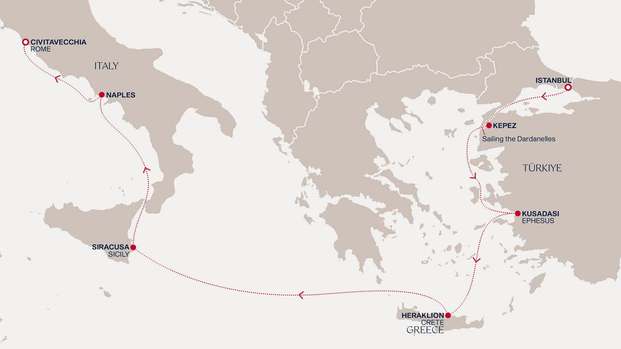 7 nights Mediterranean cruise on EXPLORA V 
from 🇹🇷 Istanbul to 🇮🇹 Civitavecchia 
