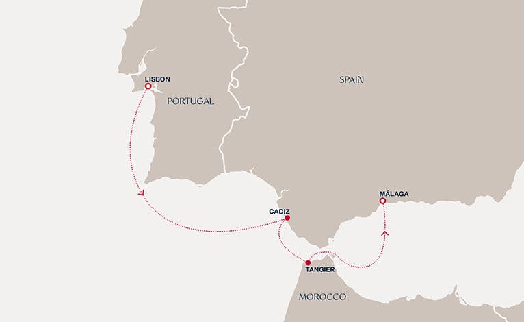 4 nights Mediterranean cruise on EXPLORA II 
from 🇵🇹 Lisbon to 🇪🇸 Málaga 