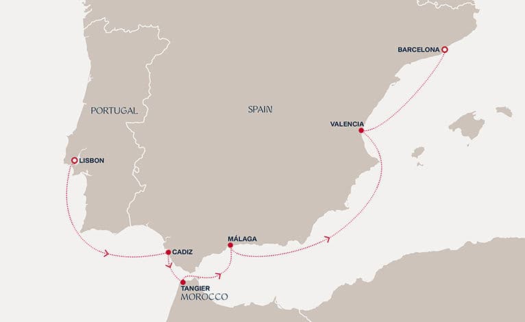 7 nights Mediterranean cruise on EXPLORA IV 
from 🇵🇹 Lisbon to 🇪🇸 Barcelona 