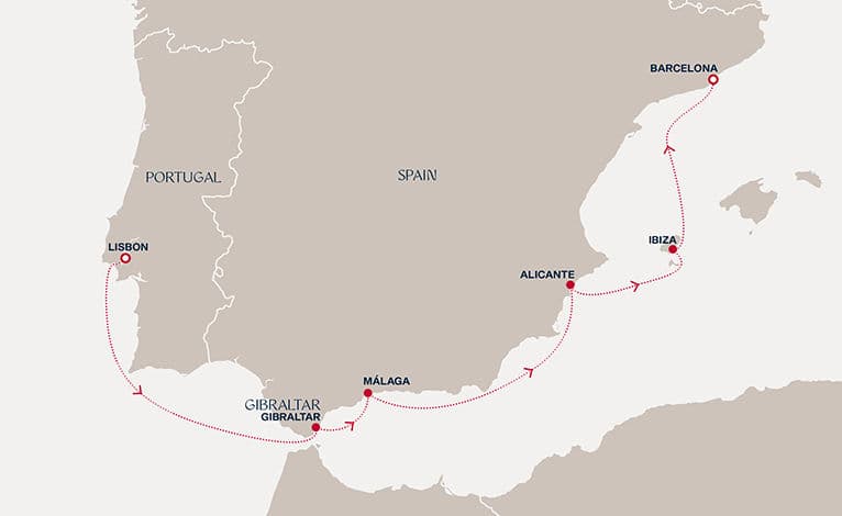 7 nights Mediterranean cruise on EXPLORA II 
from 🇵🇹 Lisbon to 🇪🇸 Barcelona 