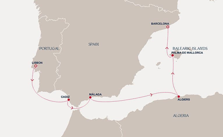 7 nights Mediterranean cruise on EXPLORA I 
from 🇵🇹 Lisbon to 🇪🇸 Barcelona 