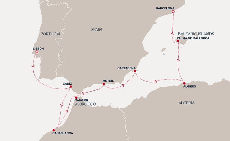 10 nights Mediterranean cruise on EXPLORA I 
from 🇵🇹 Lisbon to 🇪🇸 Barcelona 
