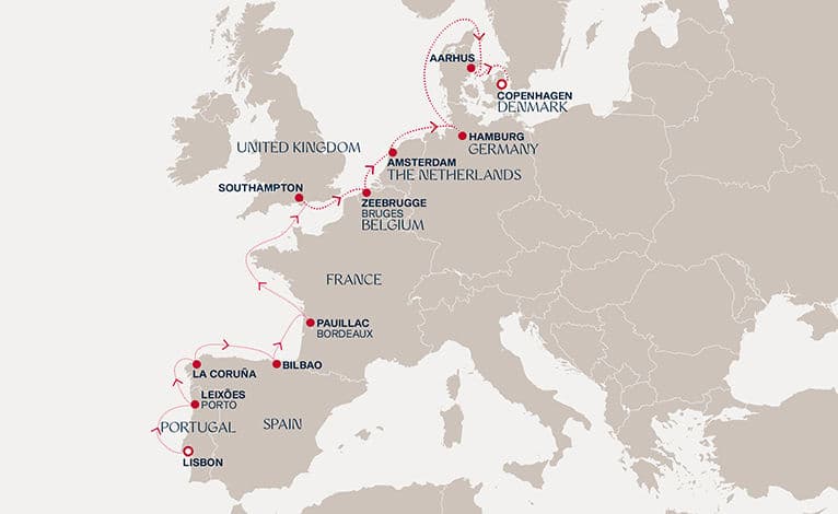 14 nights Transatlantic cruise on EXPLORA V 
from 🇵🇹 Lisbon to 🇩🇰 Copenhagen 