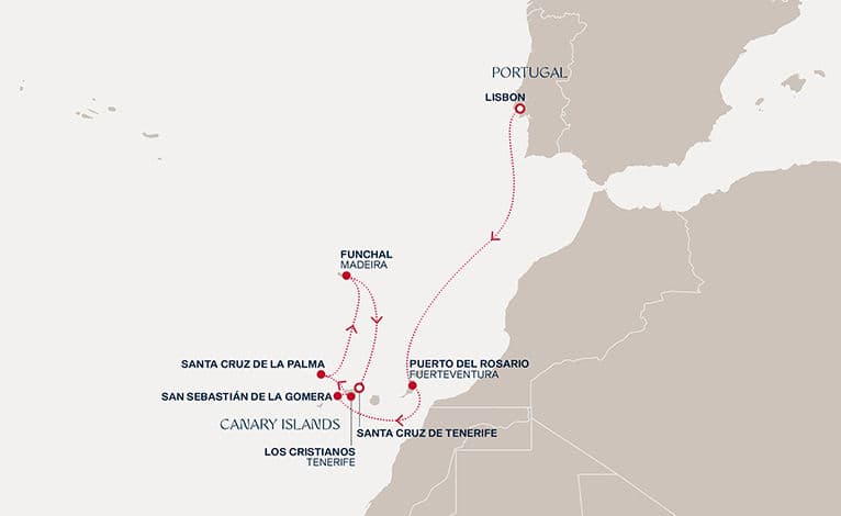 7 nights Mediterranean cruise on EXPLORA V 
from 🇵🇹 Lisbon to 🇪🇸 Santa Cruz de Tenerife 