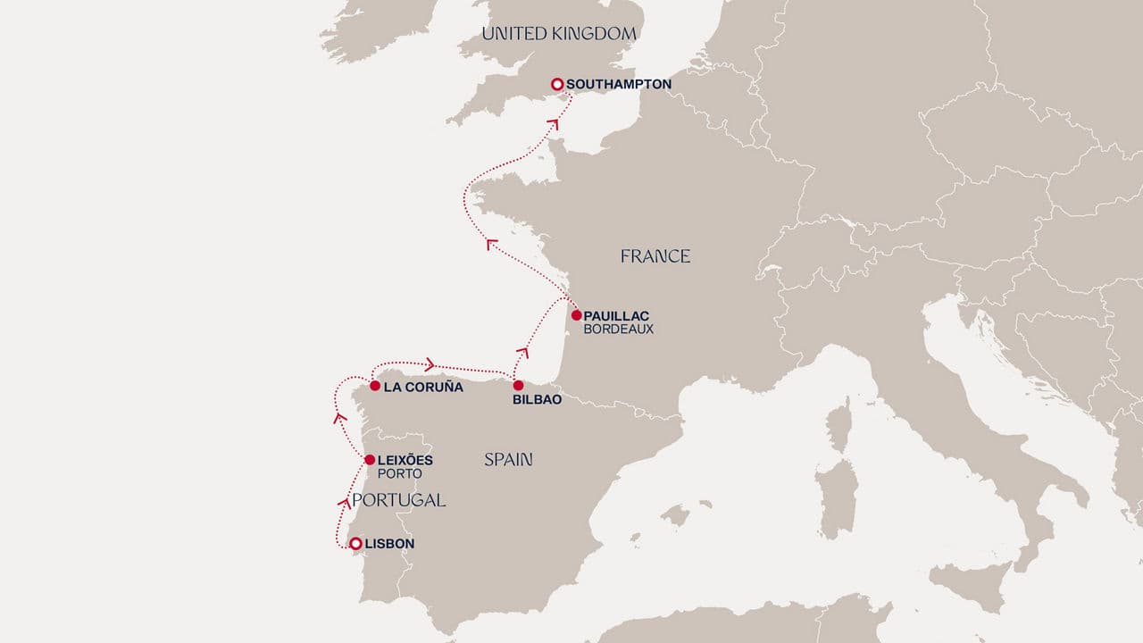 7 nights Transatlantic cruise on EXPLORA IV 
from 🇵🇹 Lisbon to 🇬🇧 Southampton 
