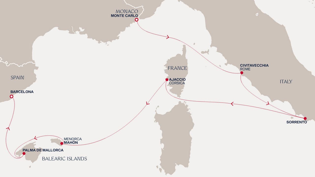 7 nights Mediterranean cruise on EXPLORA I 
from 🇲🇨 Monte Carlo to 🇪🇸 Barcelona 
