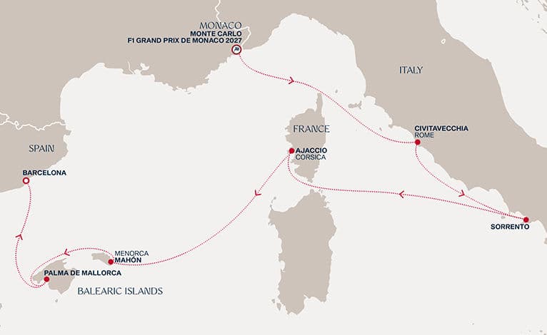 12 nights Mediterranean cruise on EXPLORA I 
from 🇲🇨 Monte Carlo to 🇪🇸 Barcelona 